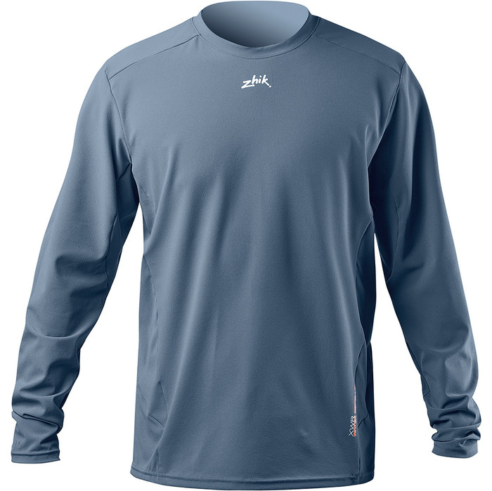 2024 Zhik Mens XWR Water Repellent Long Sleeve T-Shirt ATE0093 - Grey -  Sailing | Watersports Outlet